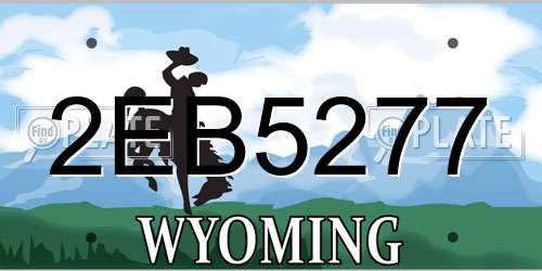 2EB5277 Wyoming License Plate