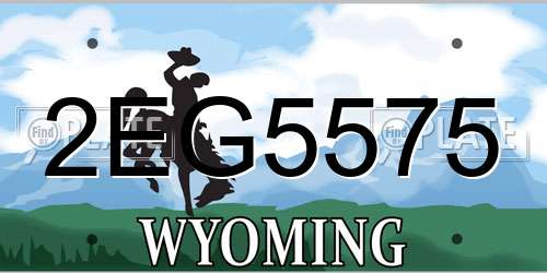 2EG5575 Wyoming License Plate