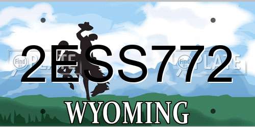 2ESS772 Wyoming License Plate