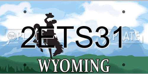 2ETS31 Wyoming License Plate