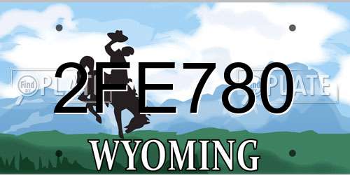2FE780 Wyoming License Plate
