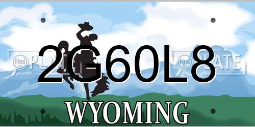 2G60L8 Wyoming License Plate
