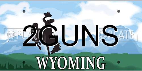2GUNS Wyoming License Plate