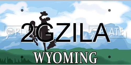 2GZILA Wyoming License Plate