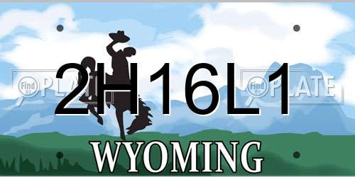 2H16L1 Wyoming License Plate