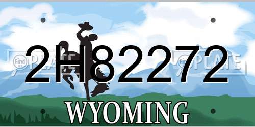 2H82272 Wyoming License Plate