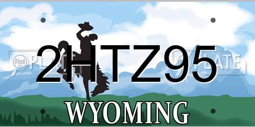 2HTZ95 Wyoming License Plate