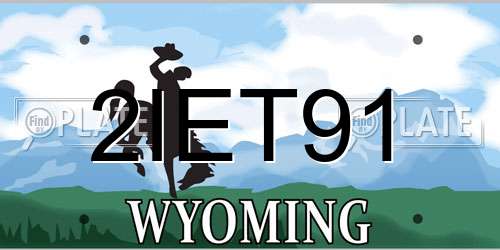 2IET91 Wyoming License Plate