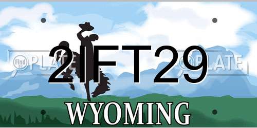 2IFT29 Wyoming License Plate