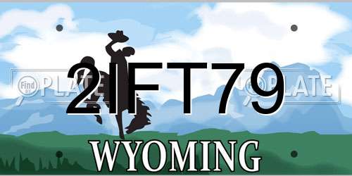 2IFT79 Wyoming License Plate