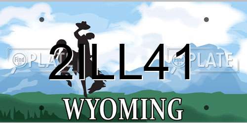 2ILL41 Wyoming License Plate