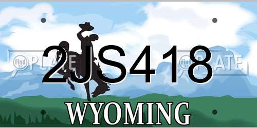 2JS418 Wyoming License Plate