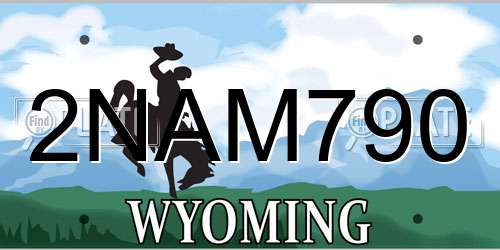 2NAM790 Wyoming License Plate
