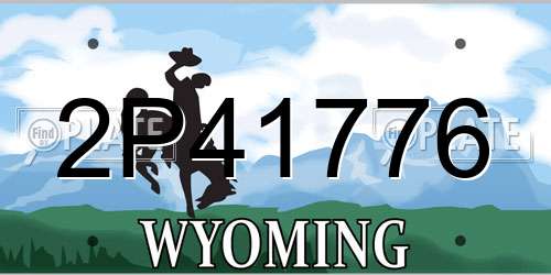 2P41776 Wyoming License Plate