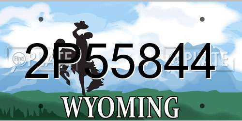 2P55844 Wyoming License Plate