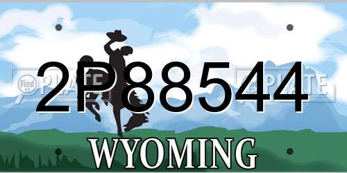 2P88544 Wyoming License Plate