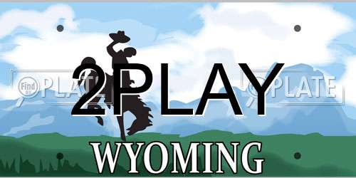 2PLAY Wyoming License Plate