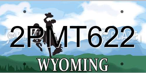 2PMT622 Wyoming License Plate