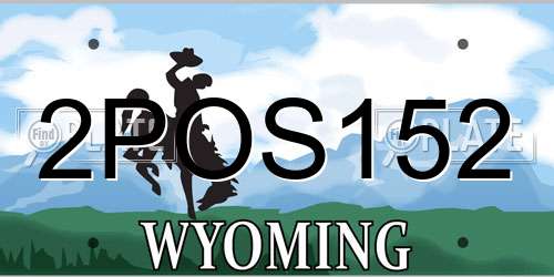 2POS152 Wyoming License Plate