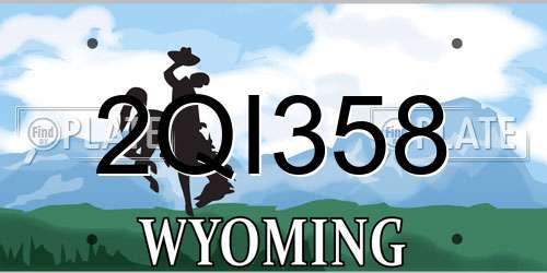 2QI358 Wyoming License Plate