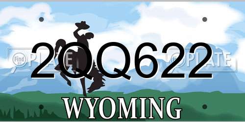 2QQ622 Wyoming License Plate