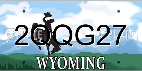 2QQG27 Wyoming License Plate