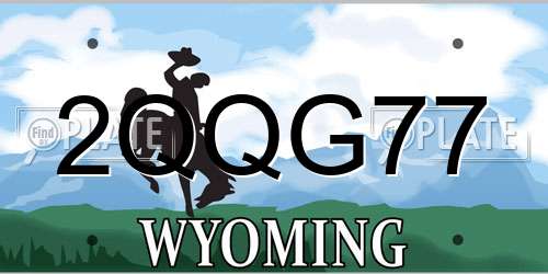 2QQG77 Wyoming License Plate