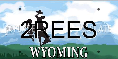 2REES Wyoming License Plate