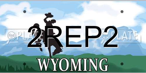 2REP2 Wyoming License Plate