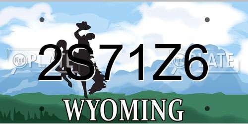 2S71Z6 Wyoming License Plate