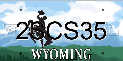 2SCS35 Wyoming License Plate