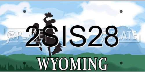 2SIS28 Wyoming License Plate