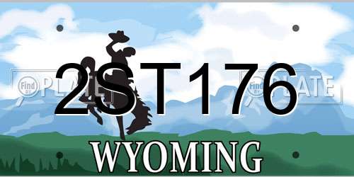 2ST176 Wyoming License Plate