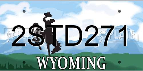2STD271 Wyoming License Plate