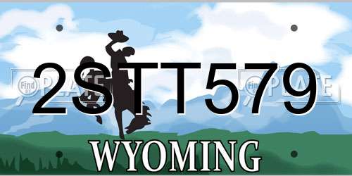 2STT579 Wyoming License Plate