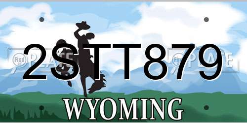 2STT879 Wyoming License Plate