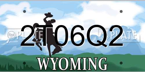 2T06Q2 Wyoming License Plate