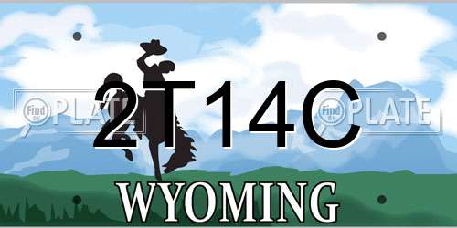 2T14C Wyoming License Plate