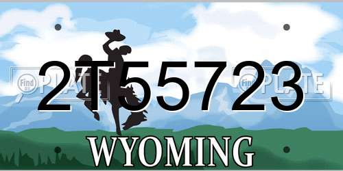 2T55723 Wyoming License Plate