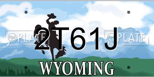 2T61J Wyoming License Plate