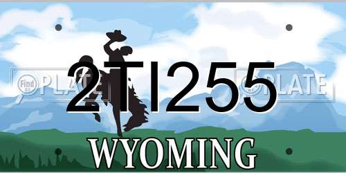 2TI255 Wyoming License Plate