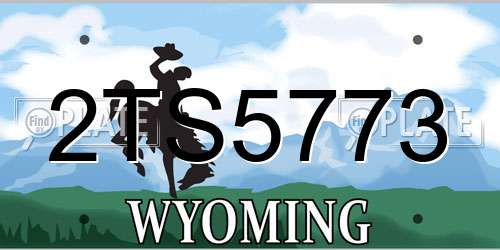 2TS5773 Wyoming License Plate