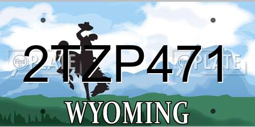 2TZP471 Wyoming License Plate