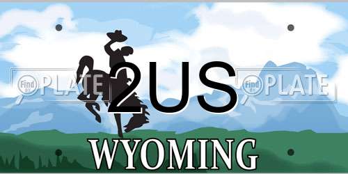 2US Wyoming License Plate