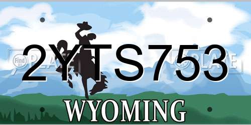 2YTS753 Wyoming License Plate