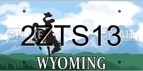 2ZTS13 Wyoming License Plate