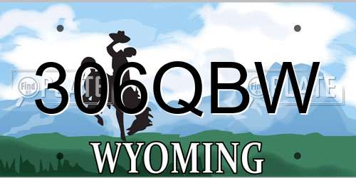 306QBW Wyoming License Plate