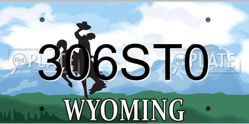 306ST0 Wyoming License Plate