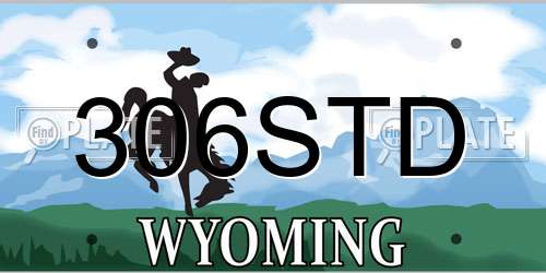 306STD Wyoming License Plate