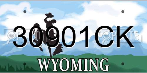 30901CK Wyoming License Plate